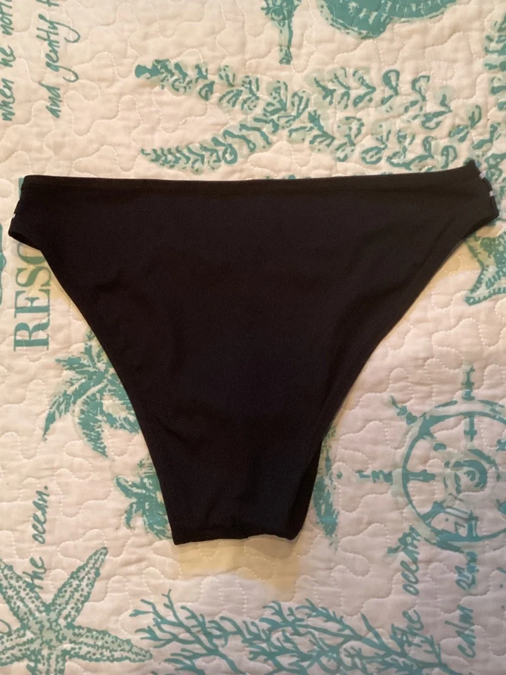 Sexy black ribbed brief, medium